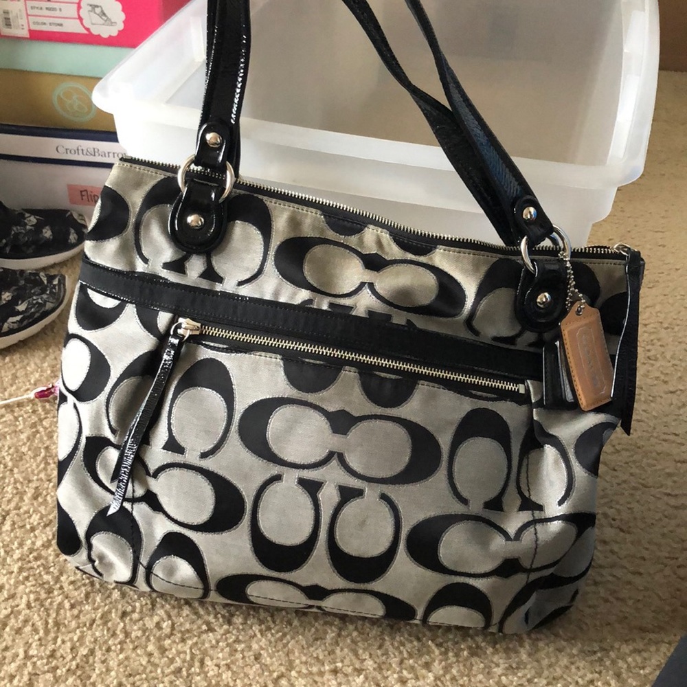 Coach black/white Shoulder bag